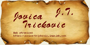 Jovica Tričković vizit kartica